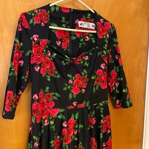 50’s vintage style swing dress, medium, with 2 inch belt.